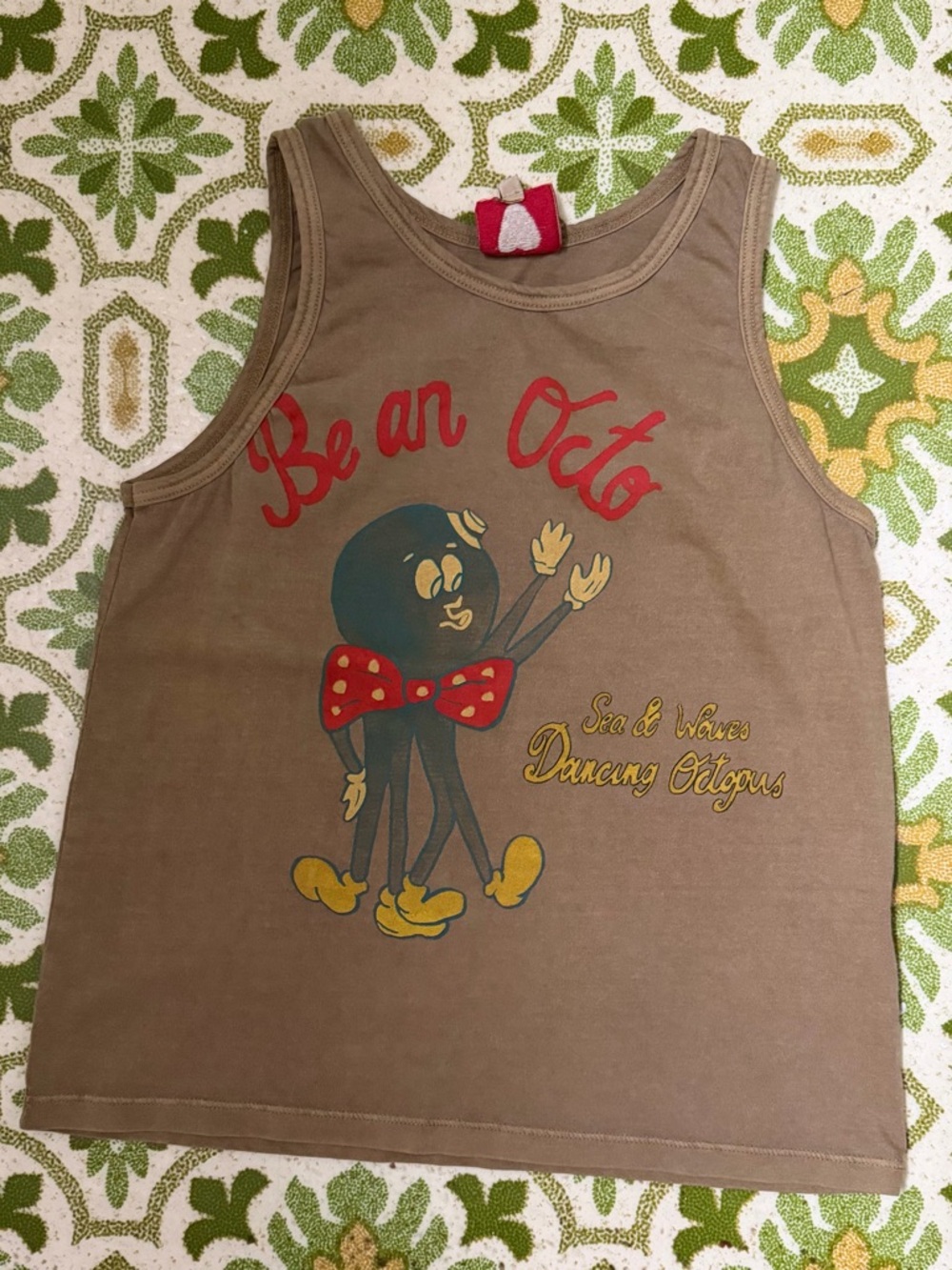 Fresh Dinosaur Kids' 'Be an Octo' Graphic Tank Top - Brown